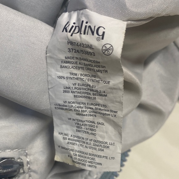 Kipling Blueish green Tote with White Trim - Picture 15 of 16